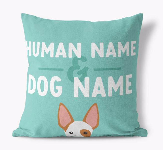 Human And Pet Name: Personalised {breedFullName} Canvas Cushion